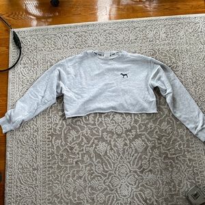 PINK/VICTORIA SECRET CROPPED SWEATSHIRT